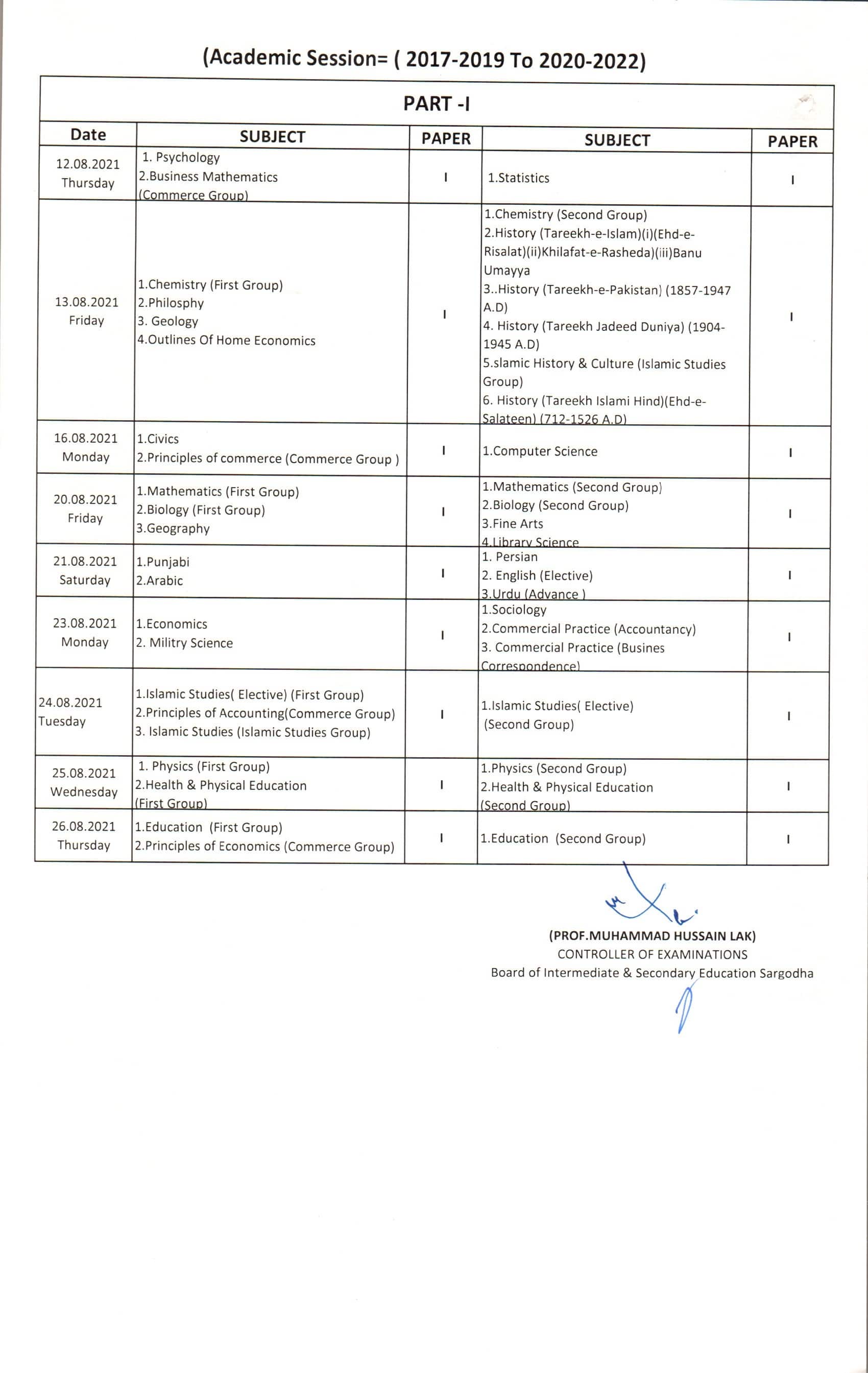 11th-class-date-sheet-2021-sargodha-board-fsc-ics-icom-fa-inter-part-1